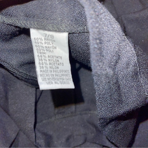 Scarlett Women’s 2 Pc Skirt Set Black Velvet Cuffs Neck Buttons Size 7/8 Vintage - Picture 11 of 11